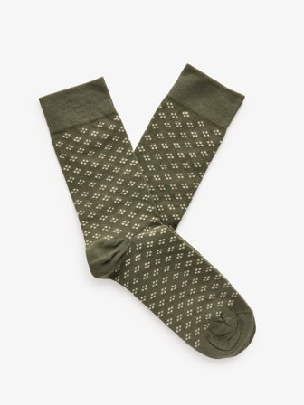 John Henric Men's Grüne Karierte Mini-Quadrat Socken Size Onesize