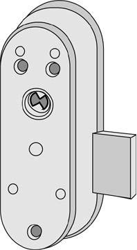 ASSA 2592 Skaplåshus høyre, forsinket, Dør- & vindusbeslag