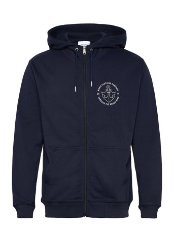 Makia Hook Hooded Zip Sweatshirt - Navy - XL
