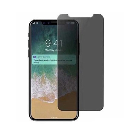 iPhone XR Privacy Härdat glas 0.26mm 2.5D 9H