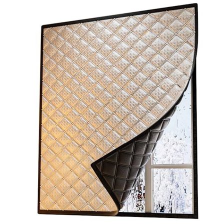 QU)Vintervarma gardiner, isolerede vindtætte forseglede vinduer, kuldebestandige og isolerede, skærmvinduer, skygge, lydisolering bredde 110 højde 200