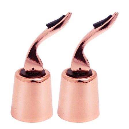 Vinflaskeplugg - Rustfritt Stål, Silikon - Utvidbar