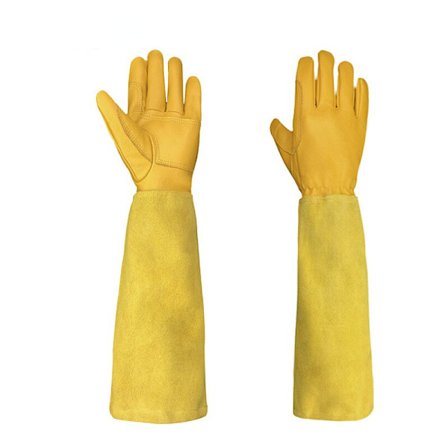 Trädgårdshandskar (M 18024 gul kohud * M)
