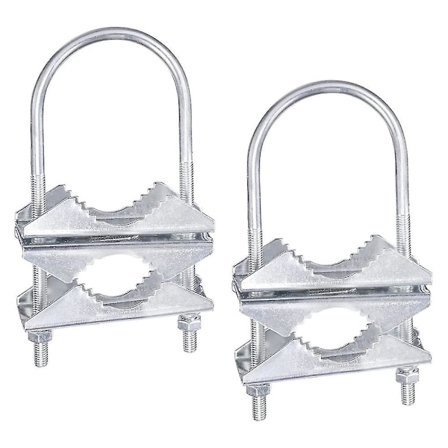 Dobbelt Antennemast Klemme V-kæbebeslag U-bolte Rørmontering Hardware 2 Sæt Til Wifi Antenne, Tv