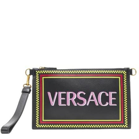Versace Pre-owned Pre-owned Læder crossbody-tasker Sort, Dame Vintage Tasker, Størrelse: ONE Size