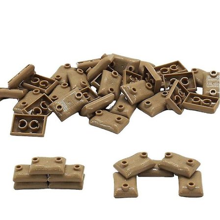 100x Sandsekker Army Soldier Ww2 Tilpassede Byggeklosser Passer Db
