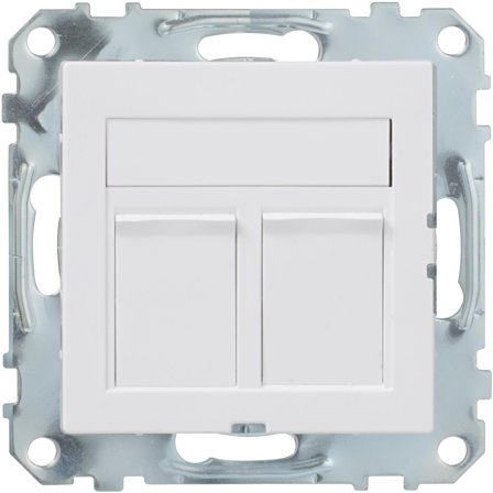 Schneider Electric Exxact 2xC6 UTP Modularuttag 2 kopplingar Plan, Dator & surf