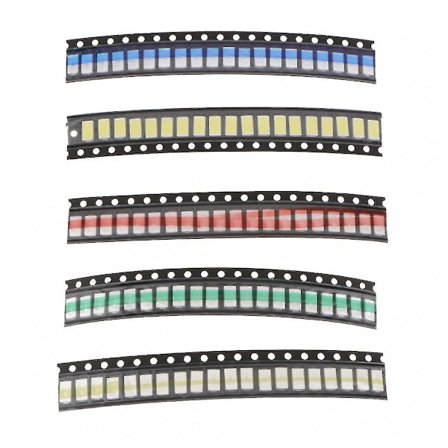 100 st smd led-sortiment med lysdioder, superljust smd led-kit 0603