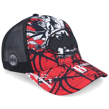 Capslab - Black trucker Czapka Z Daszkiem - Dc Comics Batman Red/Black-os @ Hatstore