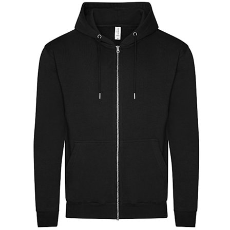 Awdis Mens Organic Full Zip Hoodie S Deep Black