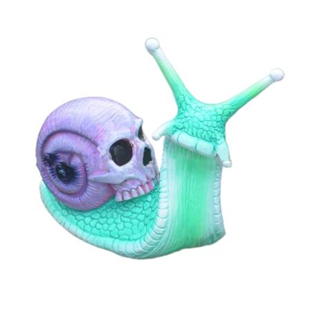 Mini Snigelskalle Skulptur Miniatyr Resin Animal Festival Holiday Party Dekor
