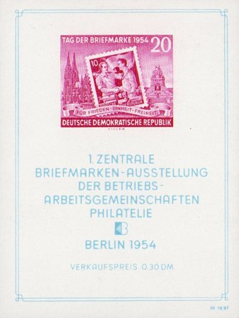 DDR 1954 - MICHEL blok 10 - Miniark - Ubrugt