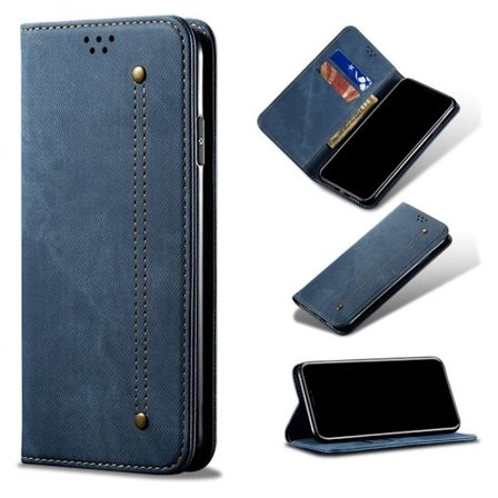Jeans Samsung Galaxy S20 flip case - Sininen
