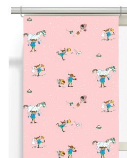 Panellängd Pippi med vänner Rosa - Arvidssons Textil