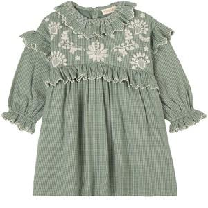 Kids - Louise Misha Illi Checked Dress Sauge 4 Years - Dresses - 4 years - Green