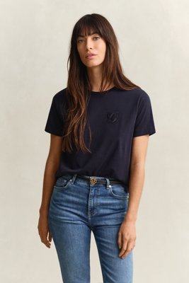 GANT - Script T-skjorte til dame evening blue