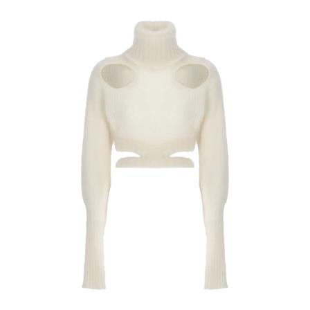 Andrea Adamo Turtlenecks Hvid, Dame Rullekraver