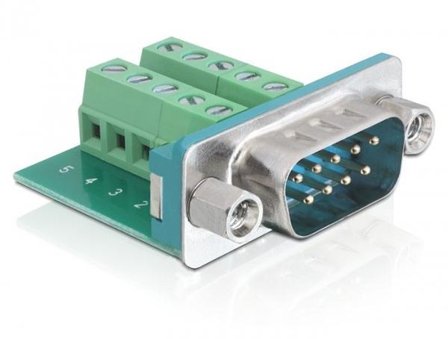 Delock seriell adapter - 10-pins terminalblokk til DB-9