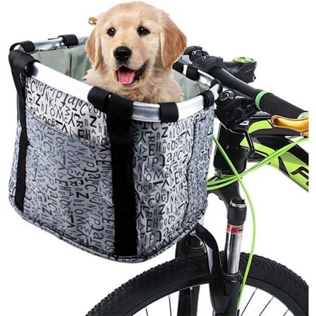 Taitettava etupyöräkori, harmaa, vedenpitävä, irrotettava