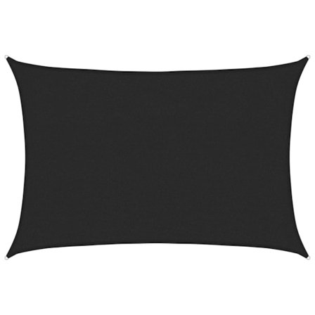 vidaXL Solsegel 160 g/m² svart 2,5x4 m HDPE