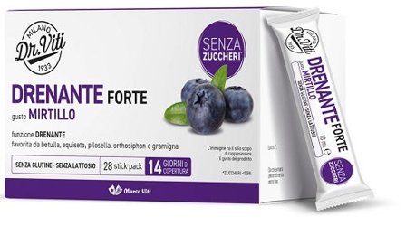 Dr Viti Drenante Forte Mirtillo 28 Stick Pack Senza Zuccheri