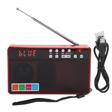 FM Bluetooth Radio Bärbar Radiospelare med Teleskopantenn FM87.5 - 108 MHz
