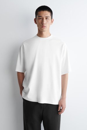 COS Homme T-Shirt Oversize Effet Superposé En Jersey in Blanc