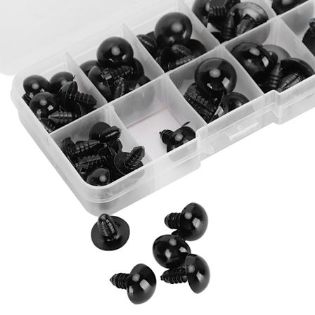 52 kpl DIY Karhun Silmä Musta Käsintehty Materiaalit Käsityöt Koulutuslelu Osat Muovi 12-20MM