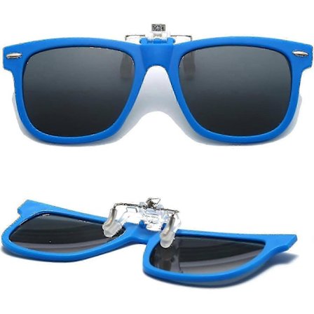 Clip-on polariserte solbriller for barn og junior med UV-beskyttelse for briller med styrke, gutter og jenter