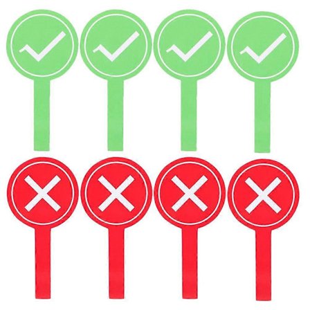 Sant Usant Skilt Tavle 8 stk Gjenbrukbare Padler Klasserom Svar Padle Dommerbrett Gjenbrukbar Svar Padle Auksjon Padler Klasserom Elevutstyr