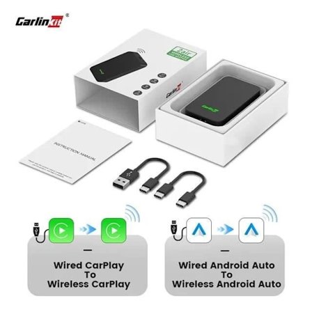 CarlinKit 2air - Carlinkit – Trådlös Carplay Dongle Android Auto, För BMW Audi Mercedes Volkswagen Hyundai