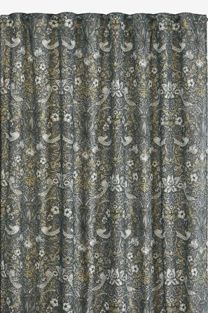 Svanefors - Gardin Vilja, 2-pak - Grå - Gardinfag med rynkebånd - Fra Homeroom