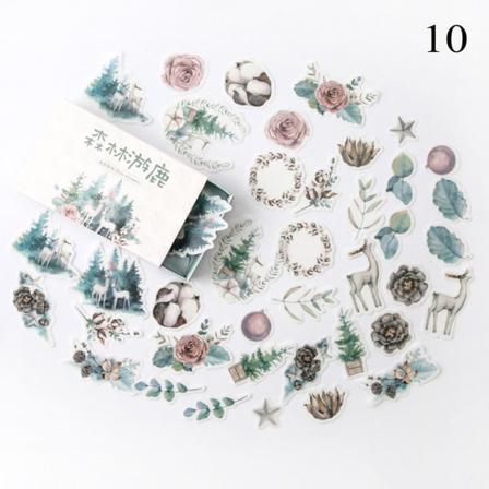 40 St/förpackade Pappersklistermärken Dagboksetikett Retro Fickklistermärke 10