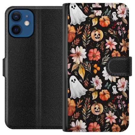 Kompatibelt Plånboksfodral till Apple Apple iPhone 12 mini Halloween Mönster Pumpa Spöke Maskerad