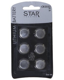Batteri CR2032 6-pk - Star Trading