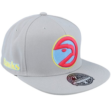 Mitchell & Ness - NBA Gris fitted Casquette - Atlanta Hawks Til Dawn Grey Fitted @ Hatstore