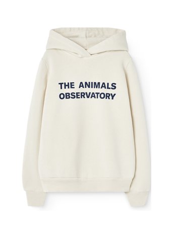Taurus Kid Hoodie White Mouth Cream THE ANIMALS OBSERVATORY