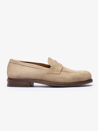 John Henric Men's Beige Wildleder Loafer Size 42