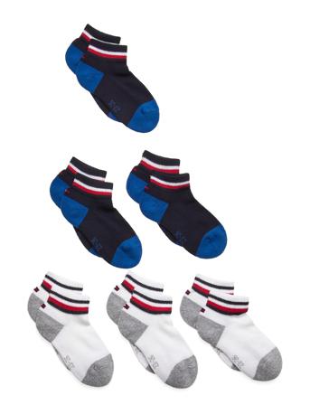 Th Kids Iconic Sports Quarter 6P Ec Socks & Tights Socks Multi/mønstret Tommy Hilfiger