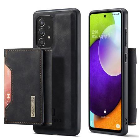 8-fack Samsung A52/a52s 4g/5g Stöttåligt Skal Med Magnetisk Kort Svart