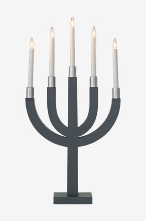 Star Trading - Adventsstake Elias - Grå - Adventsstaker - Fra Homeroom