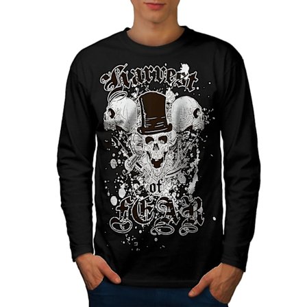 Harvest Fear Death Men Blacklong Sleeve T-shirt | Wellcoda