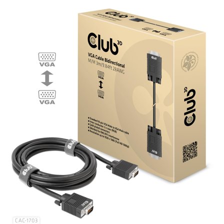 Club 3D Vga Cable Bidirectional M/M