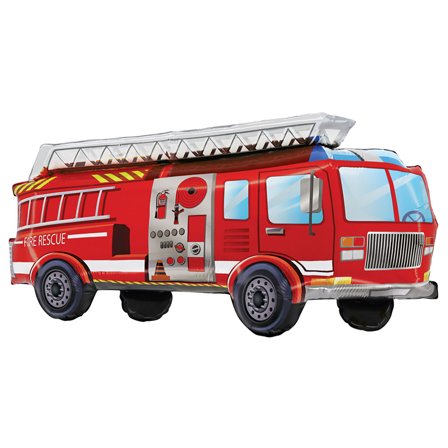 Folieballon Rød Brandbil