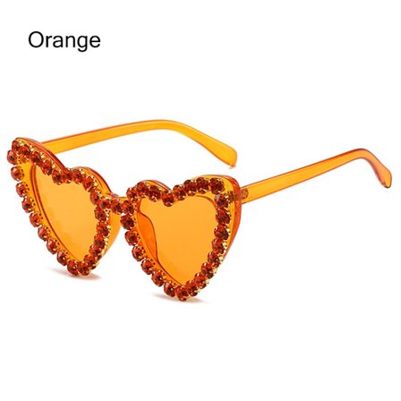 Hjärta Solglasögon Diamond Solglasögon ORANGE