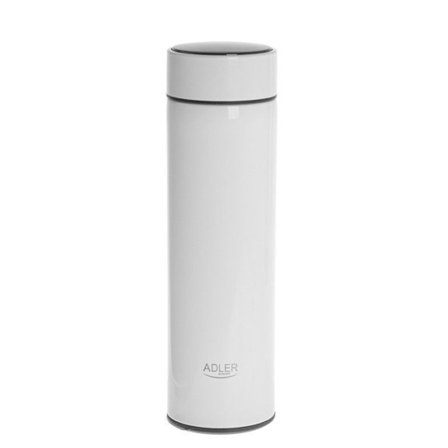 Thermos Adler, LED pekskärm, kapacitet 473ml, vit färg, AD 4506