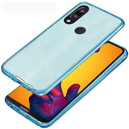 Huawei P20 Lite Kaksipuolinen silikonikotelo TOUCH FUNCTION -toiminnolla Blå
