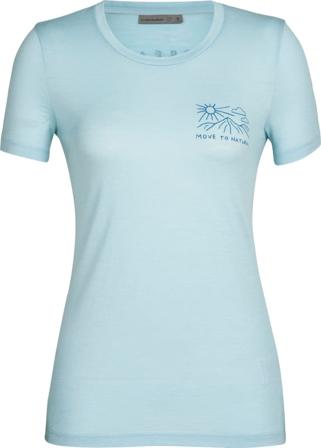 Icebreaker Women's Tech Lite II Short Sleeve Tee Mountain Lake Women short-sleeved sweaters Blue XS
