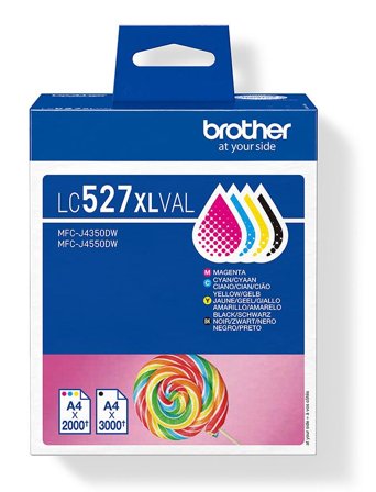 Brother LC527XLVAL Value pack high yield CMYK, up to 1 x 3 000 + 3 x 2 000 pages