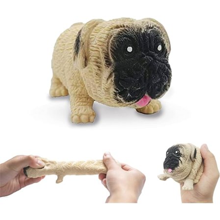 Pehmeä koiran lelulahja - Stressisquishy Pug Sensory Toys Slow Ri